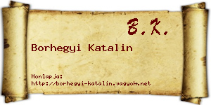 Borhegyi Katalin névjegykártya